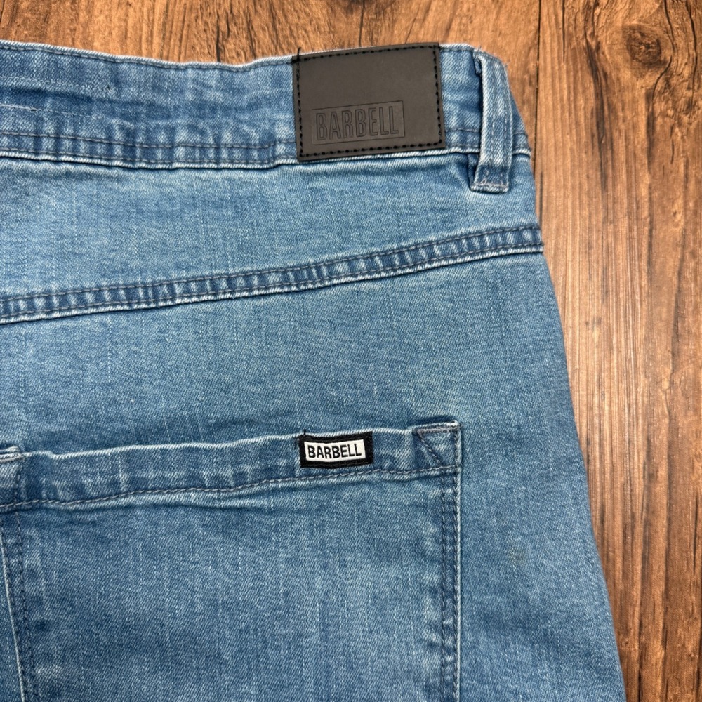 Barbell Apparel Jeans Mens 38x30 Blue Relaxed Athletic Fit 2.0 Light Wash NWT - Picture 10 of 11